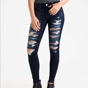 American Eagle Dark Wash Ripped Jeans